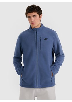 Męski polar rozpinany ze stójką 4F 4FRMM00TFLEM435 - granatowy ze sklepu Sportstylestory.com w kategorii Bluzy męskie - zdjęcie 187686745
