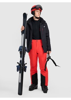 Męskie spodnie narciarskie 4F 4FWAW25TFTRM0928 - czerwone ze sklepu Sportstylestory.com w kategorii Spodnie męskie - zdjęcie 187686859