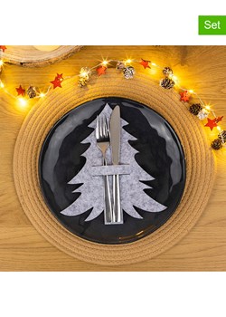 Hollybell Etui na sztućce (4 szt.) w kolorze szarym - 23 x 20 x 1,5 cm ze sklepu Limango Polska w kategorii Dekoracje bożonarodzeniowe - zdjęcie 187688675