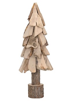 POSIWIO Figurka dekoracyjna &quot;Fir Tree&quot; w kolorze jasnobrązowym - wys. 41 x Ø 14 cm ze sklepu Limango Polska w kategorii Dekoracje - zdjęcie 187688877