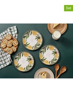Hermia Talerzyki deserowe (6 szt.) w kolorze biało-żółto-zielonym - Ø 19,3 cm ze sklepu Limango Polska w kategorii Naczynia - zdjęcie 187689115