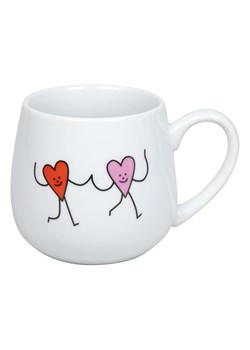 Könitz Kubek jumbo &quot;First Love&quot; w kolorze biało-czerwono-jasnoróżowym - 400 ml ze sklepu Limango Polska w kategorii Dzbanki i zaparzacze - zdjęcie 187689415