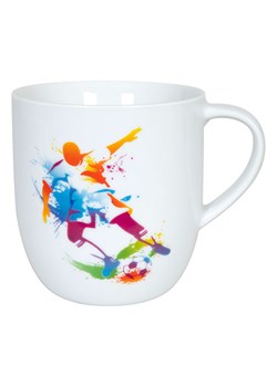 Könitz Kubek jumbo &quot;Active&quot; w kolorze białym ze wzorem - 580 ml ze sklepu Limango Polska w kategorii Dzbanki i zaparzacze - zdjęcie 187689416