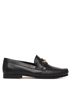 Lordsy Tommy Hilfiger Th Chain Leather Loafer FW0FW08956 Czarny ze sklepu eobuwie.pl w kategorii Lordsy damskie - zdjęcie 187689487