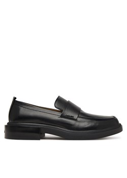 Loafersy Calvin Klein Cupped Band Loafer Lth HM0HM02065 Czarny ze sklepu eobuwie.pl w kategorii Półbuty męskie - zdjęcie 187689529