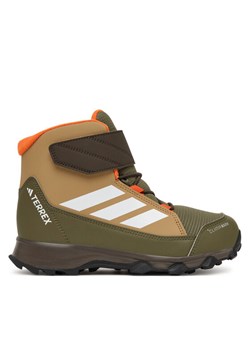 Trekkingi adidas Terrex Snow Cw JR4189 Brązowy ze sklepu eobuwie.pl w kategorii Buty sportowe dziecięce - zdjęcie 187689556