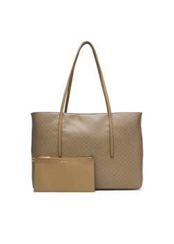 Torebka Calvin Klein Emblem Aop Tote W/ Pouch LV04F3266G Beżowy ze sklepu eobuwie.pl w kategorii Torby Shopper bag - zdjęcie 187689557