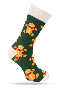 Świąteczne Skarpetki - Alties - Ciastek, Zielone Tło SKALTS0157CIASTEKzielone ze sklepu JegoSzafa.pl w kategorii Skarpetki męskie - zdjęcie 187691476
