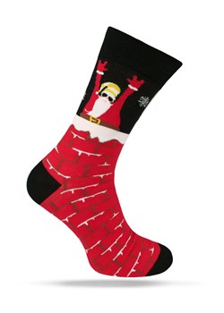 Świąteczne Skarpetki - Alties - Mikołaj w Kominie SKALTS0168mikolajKOMIN ze sklepu JegoSzafa.pl w kategorii Skarpetki męskie - zdjęcie 187691489