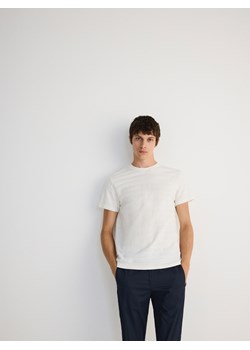 Reserved - T-shirt regular w paski - złamana biel ze sklepu Reserved w kategorii T-shirty męskie - zdjęcie 187691708