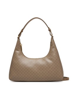 Torebka Calvin Klein Emblem Aop Conv Shoulder Bag LV04F3298G Beżowy ze sklepu eobuwie.pl w kategorii Torebki hobo - zdjęcie 187692095