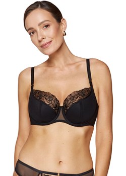 Gorteks biustonosz półusztywniany semi-soft Fleur B3, Kolor czarny, Rozmiar 75F, Gorteks ze sklepu Primodo w kategorii Biustonosze - zdjęcie 187693207