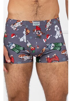 Świąteczne bokserki męskie szare Husky, Kolor szary-wzór, Rozmiar S, Italian Fashion ze sklepu Primodo w kategorii Majtki męskie - zdjęcie 187693225