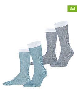 ESPRIT Skarpety (2 pary) &quot;Allover Stripes&quot; w kolorze niebieskim ze sklepu Limango Polska w kategorii Skarpetki męskie - zdjęcie 187693597