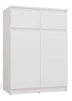 Biała komoda z szufladami 70cm - Xeli ze sklepu Edinos.pl w kategorii Komody - zdjęcie 187693897