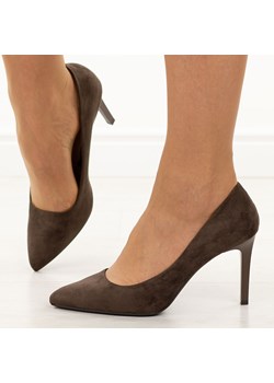 Czekoladowe szpilki damskie Sergio Leone 1339 ze sklepu suzana.pl w kategorii Czółenka - zdjęcie 187695006