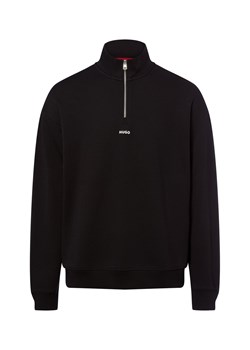HUGO Bluza męska - Durty244 Mężczyźni Bawełna czarny jednolity ze sklepu vangraaf w kategorii Bluzy męskie - zdjęcie 187695145