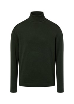 Finshley & Harding Męski sweter z dzianiny z zawartością kaszmiru Mężczyźni Bawełna oliwkowy jednolity ze sklepu vangraaf w kategorii Swetry męskie - zdjęcie 187695156