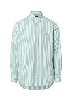 Polo Ralph Lauren Męska koszula casualowa - Custom Fit Mężczyźni Regular Fit Bawełna zielony w paski ze sklepu vangraaf w kategorii Koszule męskie - zdjęcie 187695169