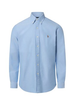 Polo Ralph Lauren Męska koszula casualowa - Custom Fit Mężczyźni Modern Fit Bawełna jasnoniebieski jednolity ze sklepu vangraaf w kategorii Koszule męskie - zdjęcie 187695179