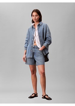 Calvin Klein Jeans Damska bluzka dżinsowa Kobiety Bawełna bielony jednolity ze sklepu vangraaf w kategorii Koszule damskie - zdjęcie 187695195