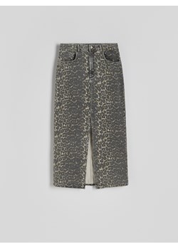 Reserved - Spódnica midi ze zwierzęcym wzorem - wielobarwny ze sklepu Reserved w kategorii Spódnice - zdjęcie 187695275