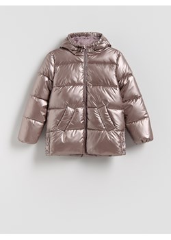 Reserved - Pikowana kurtka z połyskiem - fioletowy ze sklepu Reserved w kategorii Kurtki dziewczęce - zdjęcie 187695415