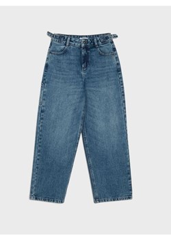 Sinsay - Jeansy wide leg z efektem sprania - szary ze sklepu Sinsay w kategorii Spodnie dziewczęce - zdjęcie 187696175