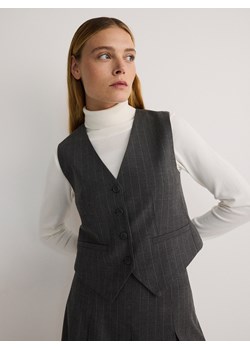 Reserved - Garniturowa kamizelka - ciemnoszary ze sklepu Reserved w kategorii Kamizelki damskie - zdjęcie 187696518