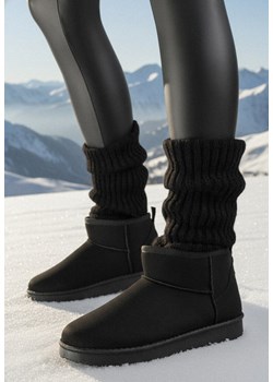 Czarne Krótkie Śniegowce Zozaline ze sklepu born2be.pl w kategorii Śniegowce damskie - zdjęcie 187696567