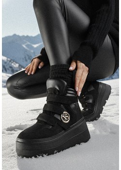 Czarne Botki Vices w Stylu Sneakersów na Platformie Afirriva ze sklepu born2be.pl w kategorii Botki - zdjęcie 187696688