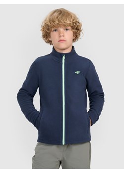 Chłopięcy polar ze stójką 4F 4FJWAW25TFLEM413 - granatowy ze sklepu Sportstylestory.com w kategorii Bluzy chłopięce - zdjęcie 187696717