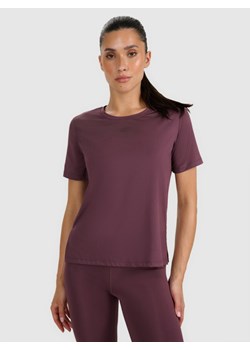 Damska koszulka treningowa 4F 4FWAW25TFTSF1517 - brązowa ze sklepu Sportstylestory.com w kategorii Bluzki damskie - zdjęcie 187696725