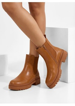 Royalfashion Botki damskie eko skórzane Dovivas ze sklepu royalfashion.pl w kategorii Botki - zdjęcie 187699065