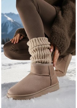 Ciemnobeżowe Krótkie Śniegowce Zozaline ze sklepu born2be.pl w kategorii Śniegowce damskie - zdjęcie 187699268