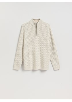 Reserved - Sweter z domieszką wełny - złamana biel ze sklepu Reserved w kategorii Swetry męskie - zdjęcie 187699867