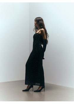 Reserved - Sukienka tuba z rękawiczkami - czarny ze sklepu Reserved w kategorii Sukienki - zdjęcie 187699887