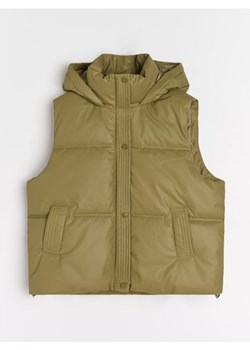 Sinsay - Kamizelka z kapturem - zielony ze sklepu Sinsay w kategorii Kamizelki damskie - zdjęcie 187700269