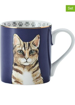 Mikasa Kubki (2 szt.) &quot;Cat&quot; w kolorze granatowo-jasnobrązowym - 280 ml ze sklepu Limango Polska w kategorii Naczynia - zdjęcie 187700825