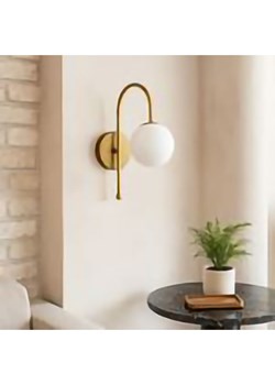 Opviq Lampa ścienna w kolorze złoto-białym - wys. 27 x Ø 15 cm ze sklepu Limango Polska w kategorii Oświetlenie - zdjęcie 187700887