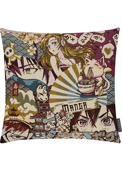 Magma Heimtex Poszewka &quot;Manga&quot; ze wzorem na poduszkę - 45 x 45 cm ze sklepu Limango Polska w kategorii Poduszki dekoracyjne - zdjęcie 187701359