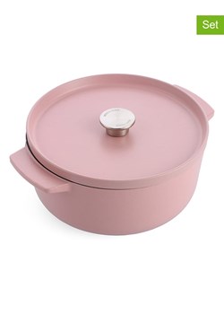 KitchenAid 2-częściowy zestaw w kolorze jasnoróżowym - 5,2 l ze sklepu Limango Polska w kategorii Garnki - zdjęcie 187702679