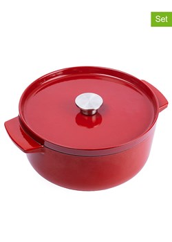 KitchenAid 2-częściowy zestaw w kolorze czerwonym - 5,2 l ze sklepu Limango Polska w kategorii Garnki - zdjęcie 187702737