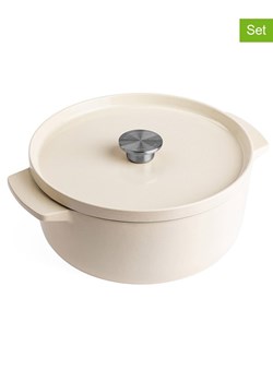 KitchenAid 2-częściowy zestaw w kolorze kremowym - 5,2 l ze sklepu Limango Polska w kategorii Garnki - zdjęcie 187702747