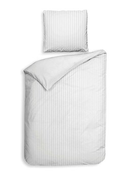 Heckett Lane Komplet pościeli satynowej &quot;Banda&quot; w kolorze białym ze sklepu Limango Polska w kategorii Pościele - zdjęcie 187703016