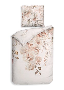 HNL Komplet pościeli satynowej &quot;Pioggia&quot; w kolorze biało-jasnoróżowym ze sklepu Limango Polska w kategorii Pościele - zdjęcie 187703267