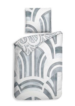 Heckett Lane Komplet pościeli satynowej &quot;Kaia&quot; w kolorze biało-niebieskim ze sklepu Limango Polska w kategorii Pościele - zdjęcie 187703426