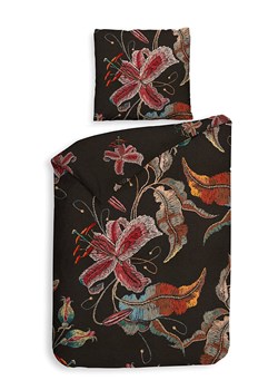 Heckett Lane Komplet pościeli satynowej &quot;Zia&quot; w kolorze czarno-różowym ze sklepu Limango Polska w kategorii Pościele - zdjęcie 187703489