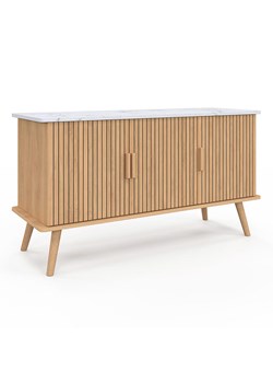 IDOMYA Essentials Kredens &quot;Marceau&quot; w kolorze jasnobrązowo-białym - 110 x 60 x 40 cm ze sklepu Limango Polska w kategorii Meble - zdjęcie 187704137