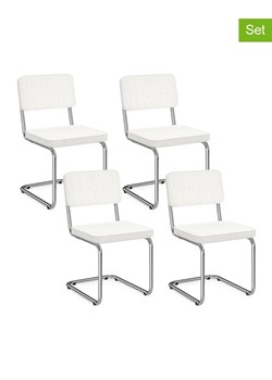 IDOMYA Factory Krzesła (4 szt.) &quot;Naya&quot; w kolorze białym - 44 x 79 x 52 cm ze sklepu Limango Polska w kategorii Meble - zdjęcie 187704556